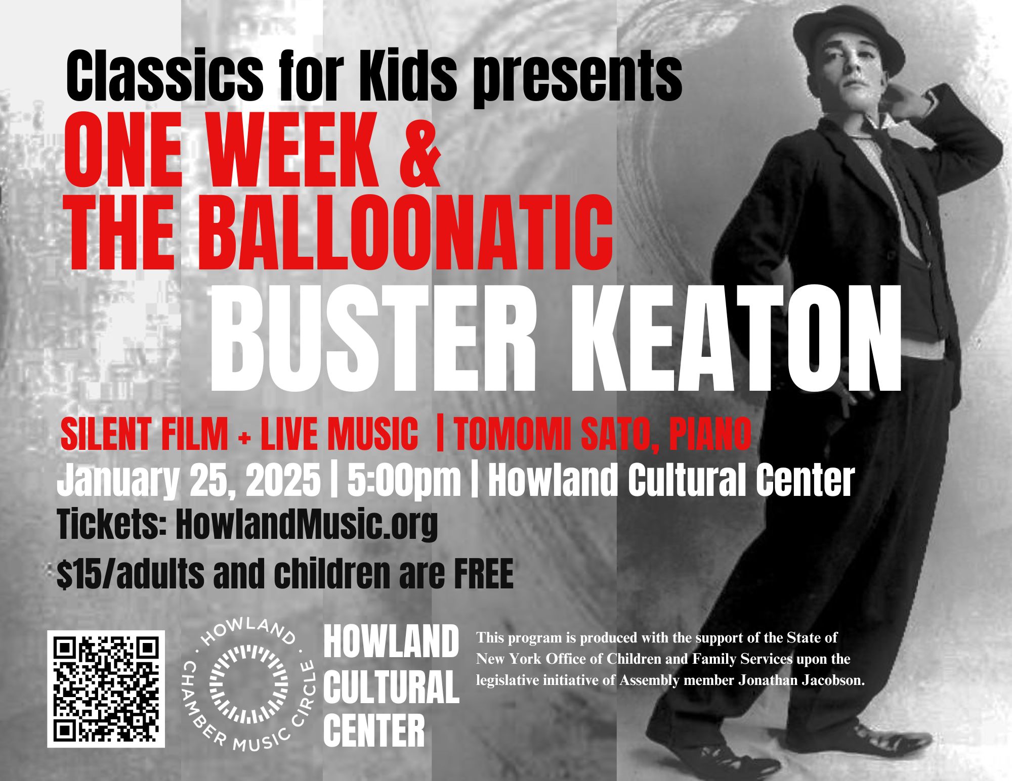 Classics for Kids: Buster Keaton with LIVE piano!